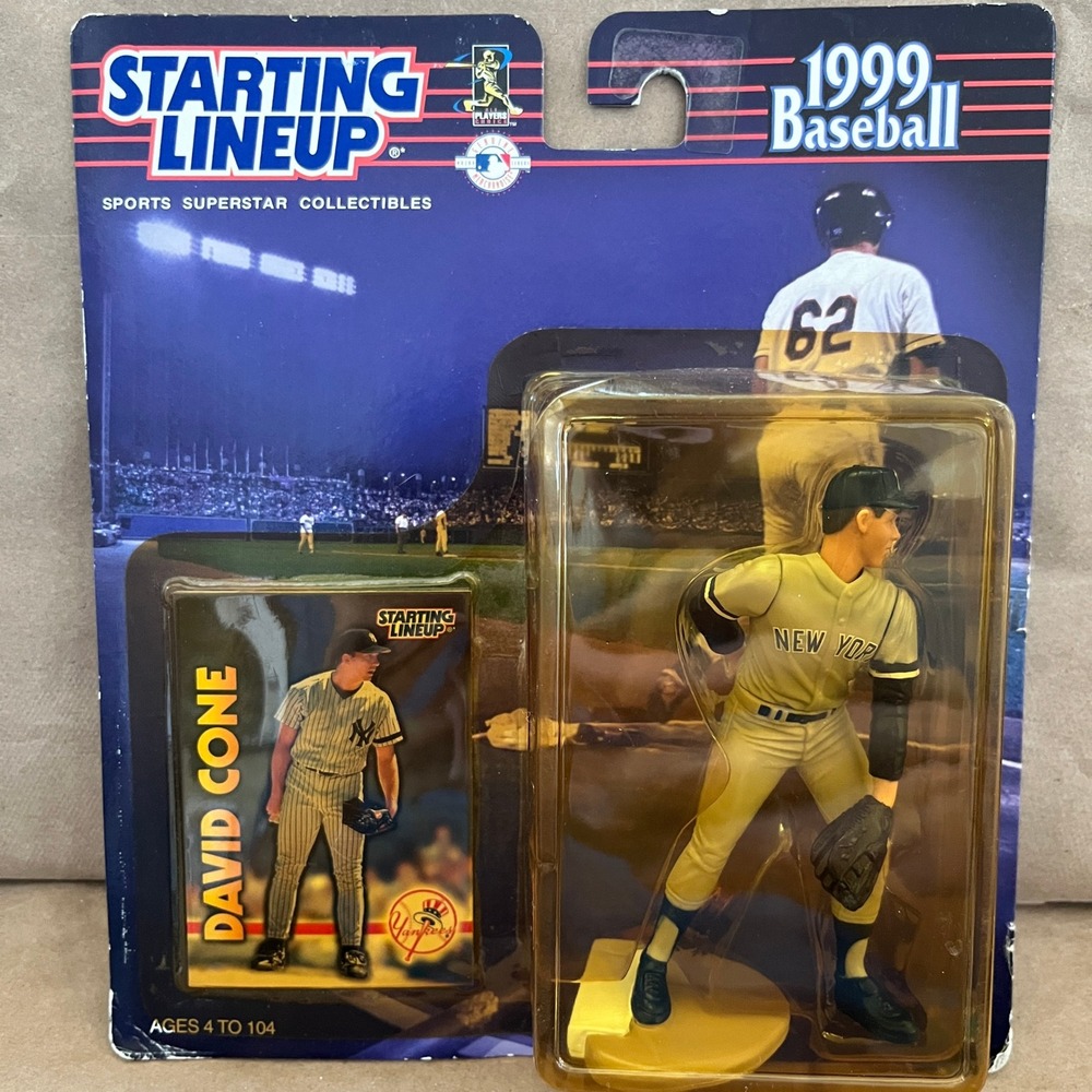 1999 Starting Lineup David Cone New York Yankees MLB Figure with Card Hasbro